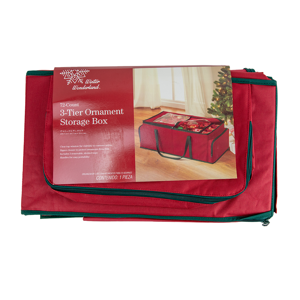 Christmas 3-Tier Ornament Storage Box