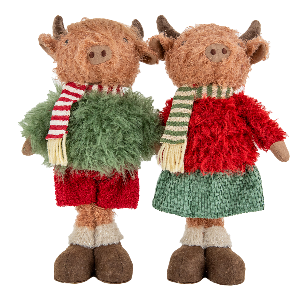Christmas Decoration Fabric, Standing Highland Cow
