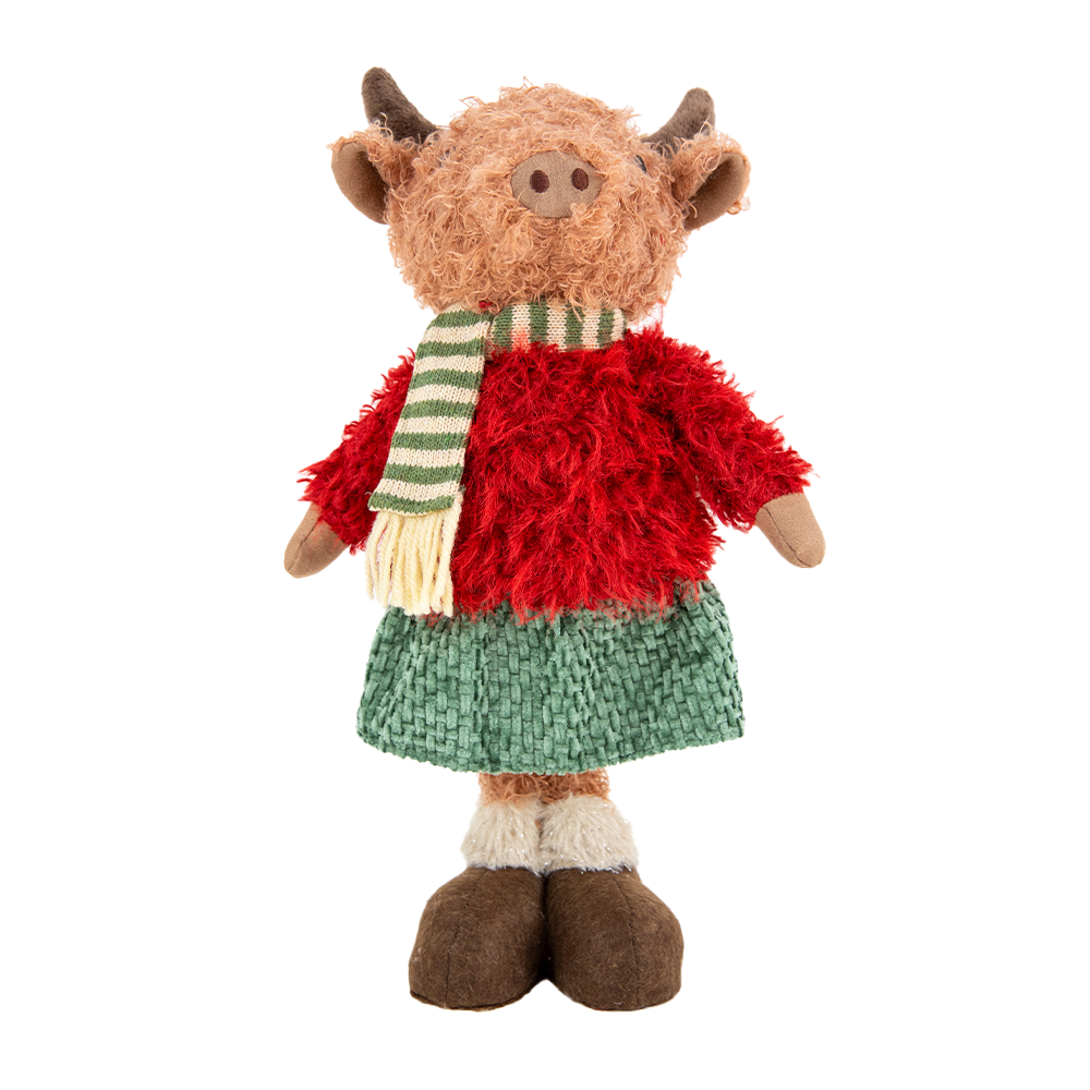 Christmas Decoration Fabric, Standing Highland Cow