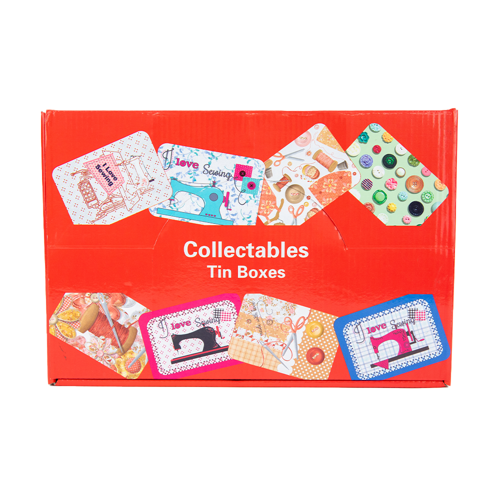 Sewing Tin Box, Rectangle - 9.2x6.6x2.7cm