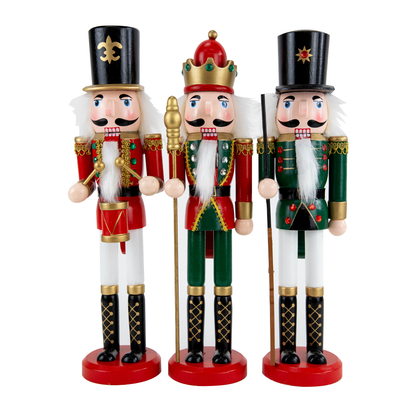 Christmas Nutcracker Wood Assorted, 38cm