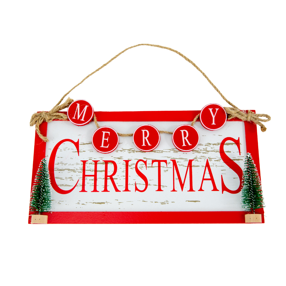 Christmas Hanging Plaque, 29.5x15x1cm