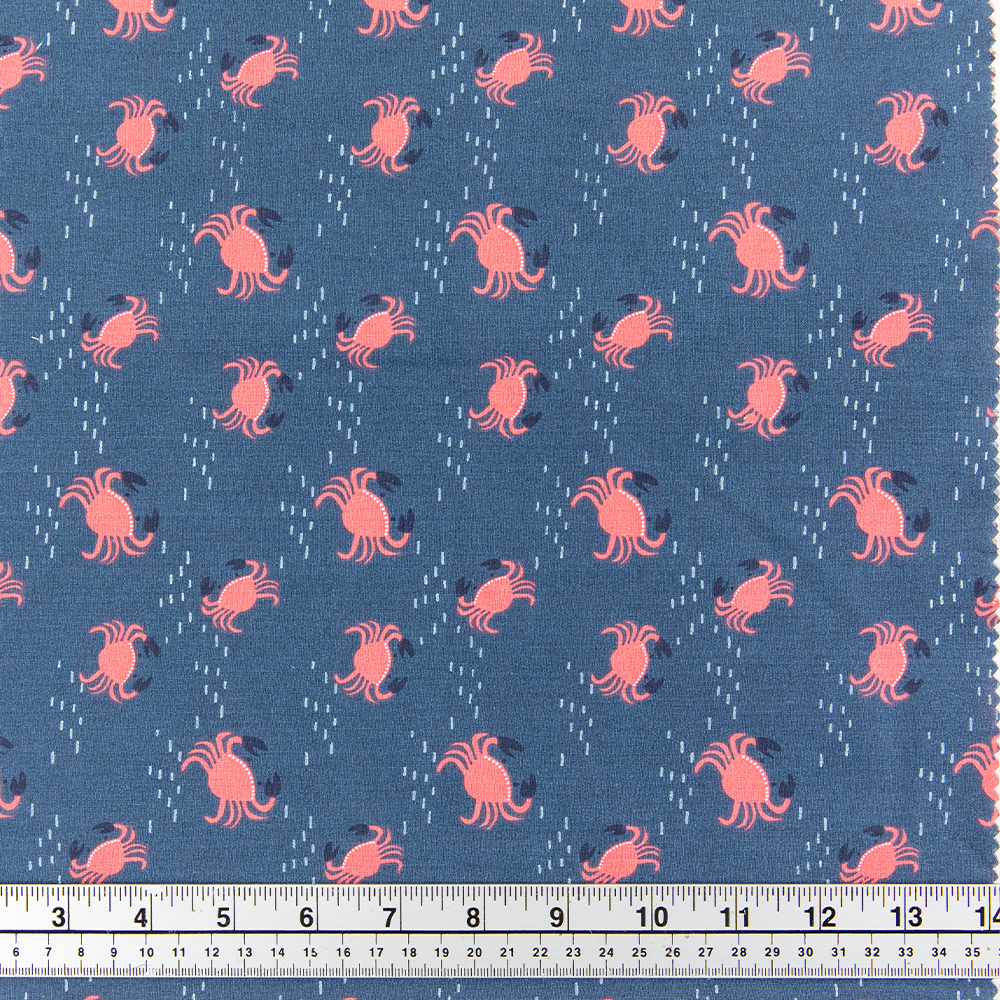 Print Craft & Quilting Fabric, Crazy Crabs- Width 112cm