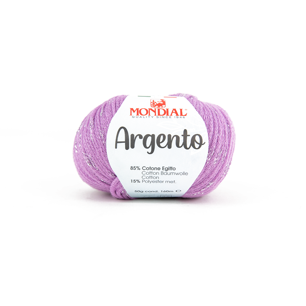 Argento Crochet & Knitting Yarn, 50g Egyptian Cotton Polyester Blend Yarn