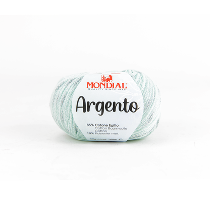 Argento Crochet & Knitting Yarn, 50g Egyptian Cotton Polyester Blend Yarn