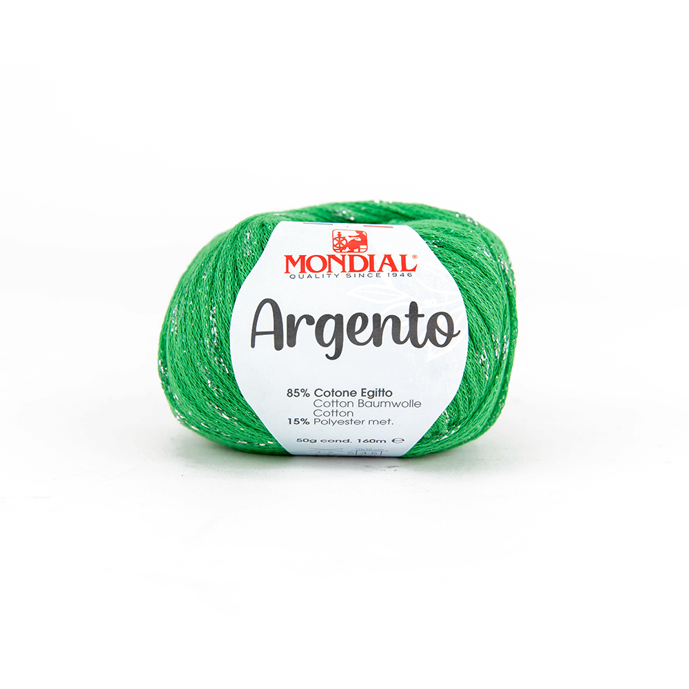 Argento Crochet & Knitting Yarn, 50g Egyptian Cotton Polyester Blend Yarn