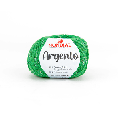 Argento Crochet & Knitting Yarn, 50g Egyptian Cotton Polyester Blend Yarn