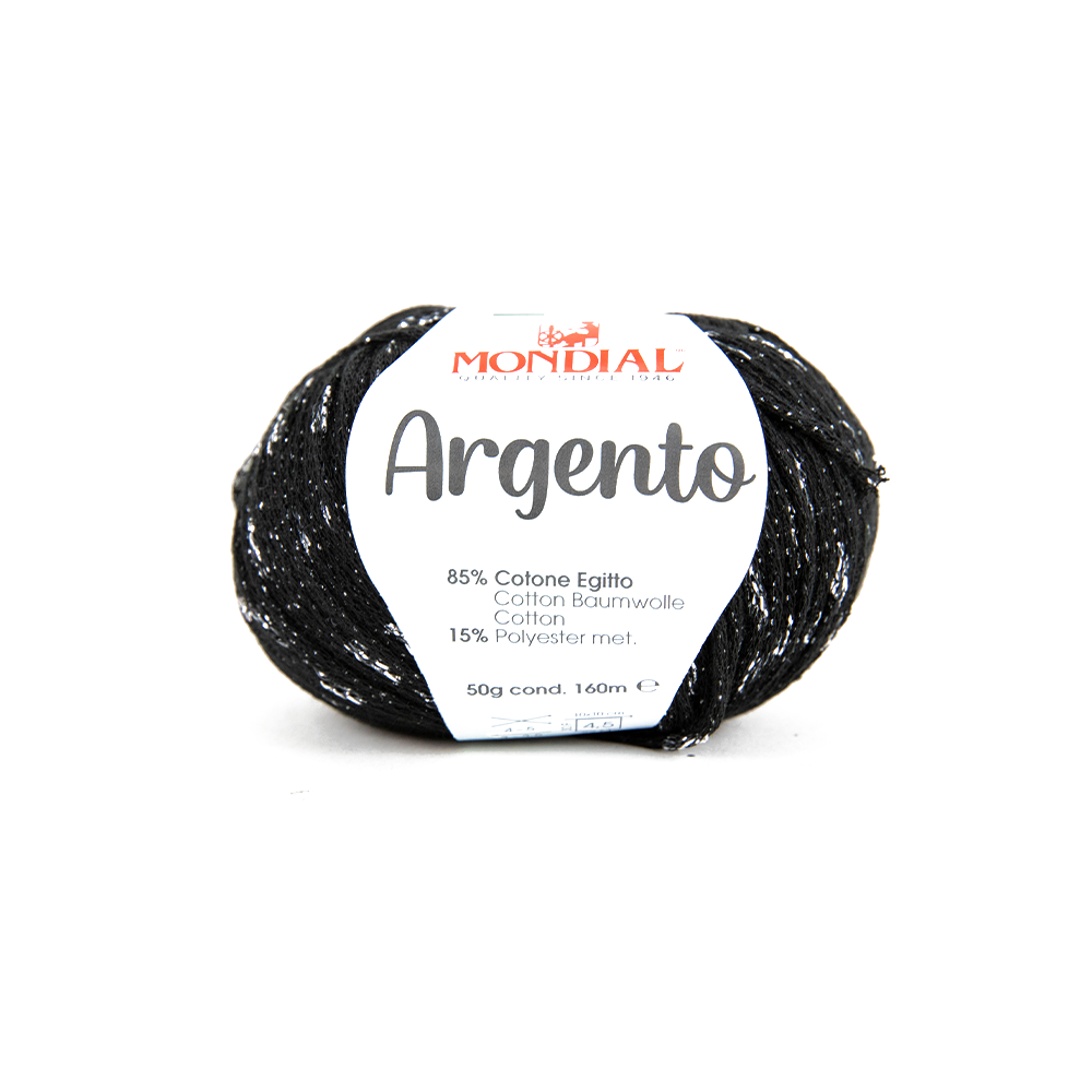 Argento Crochet & Knitting Yarn, 50g Egyptian Cotton Polyester Blend Yarn