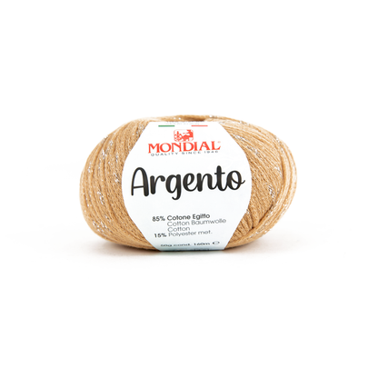 Argento Crochet & Knitting Yarn, 50g Egyptian Cotton Polyester Blend Yarn