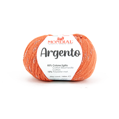Argento Crochet & Knitting Yarn, 50g Egyptian Cotton Polyester Blend Yarn