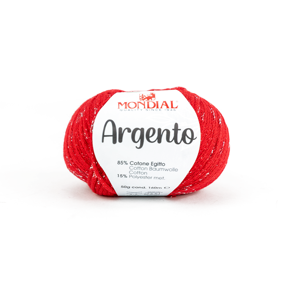 Argento Crochet & Knitting Yarn, 50g Egyptian Cotton Polyester Blend Yarn