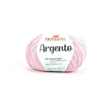 Argento Crochet & Knitting Yarn, 50g Egyptian Cotton Polyester Blend Yarn