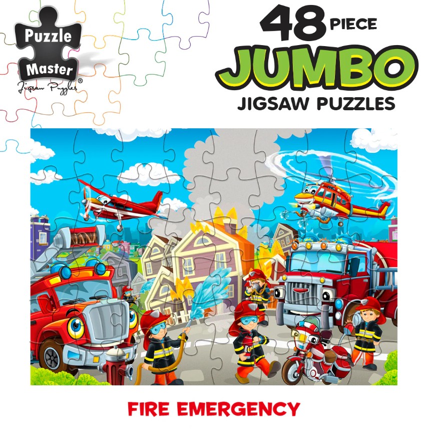 48-Piece Jumbo Floor Jigsaw Puzzle, Fire Emergency