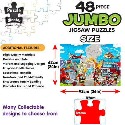 48-Piece Jumbo Floor Jigsaw Puzzle, Fire Emergency