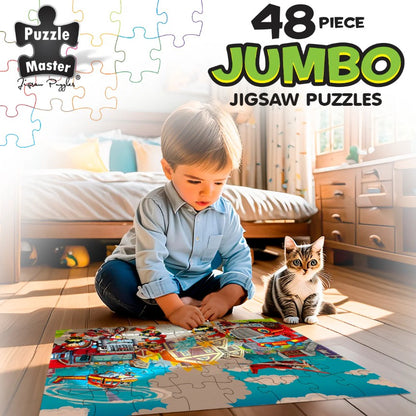 48-Piece Jumbo Floor Jigsaw Puzzle, Fire Emergency