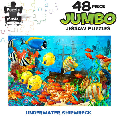 48-Piece Jumbo Floor Jigsaw Puzzle, Underwater Shipwreck