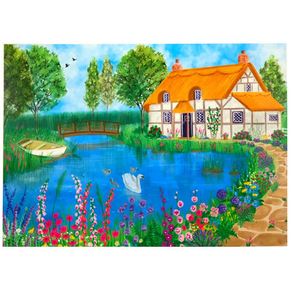 1000-Piece Jigsaw Puzzle, Cottage on the AU Sable River
