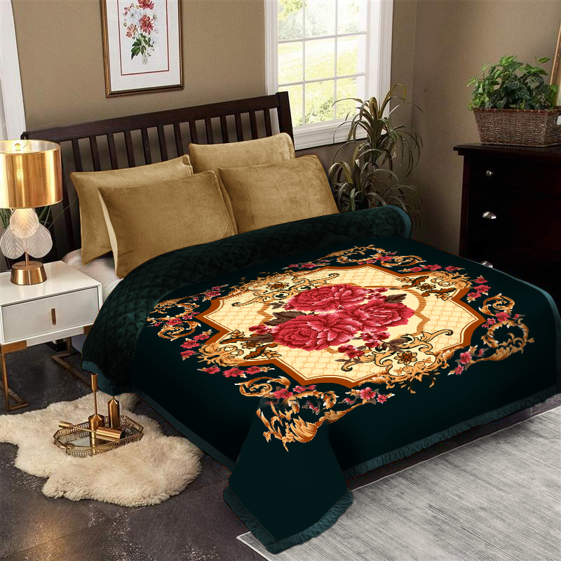 Formr Luxury Mink Blanket, Red Carnation- 2.1mx2.3m