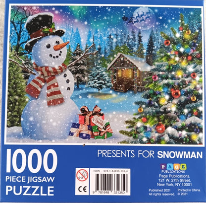1000 Piece Jigsaw Puzzle, Presents For Snowman