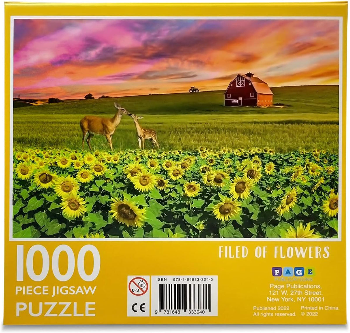 1000-Piece Jigsaw Puzzle, Field of Flowers