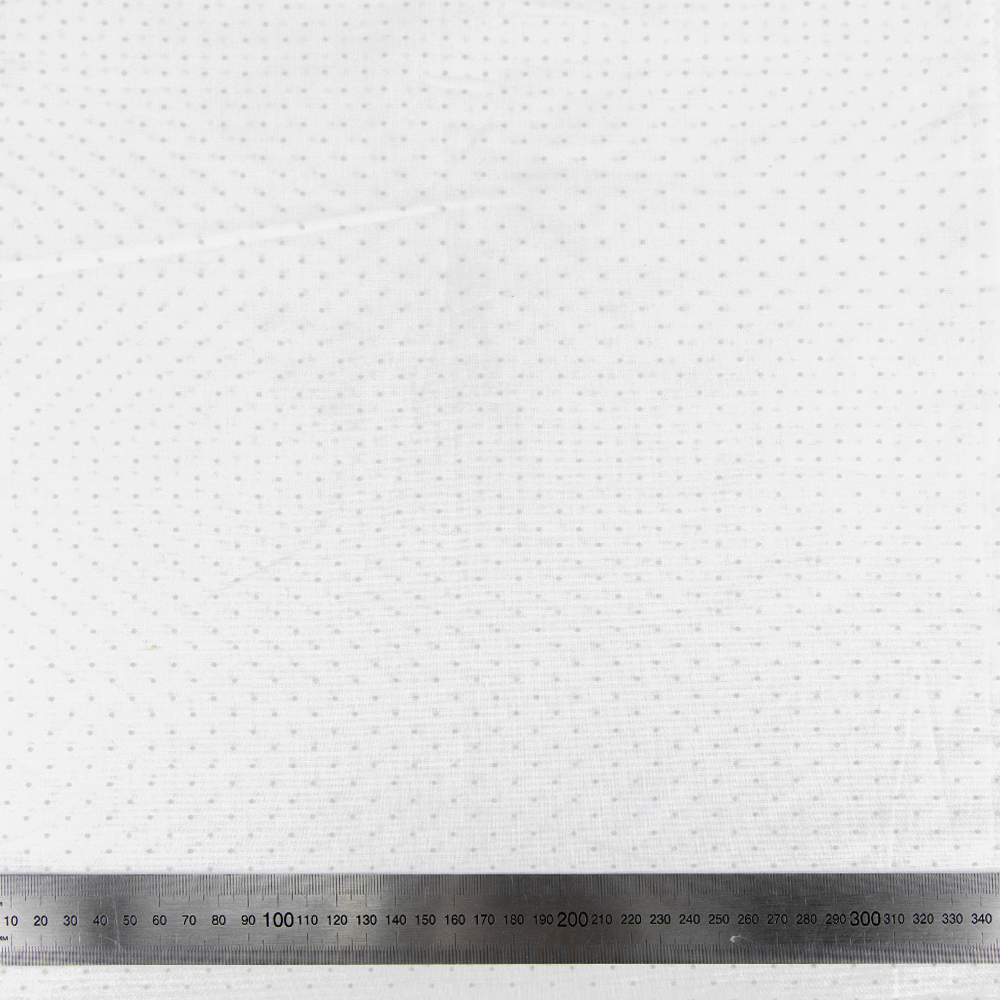 Print Craft & Quiltng Fabric, White Swiss Dot -Width 110cm