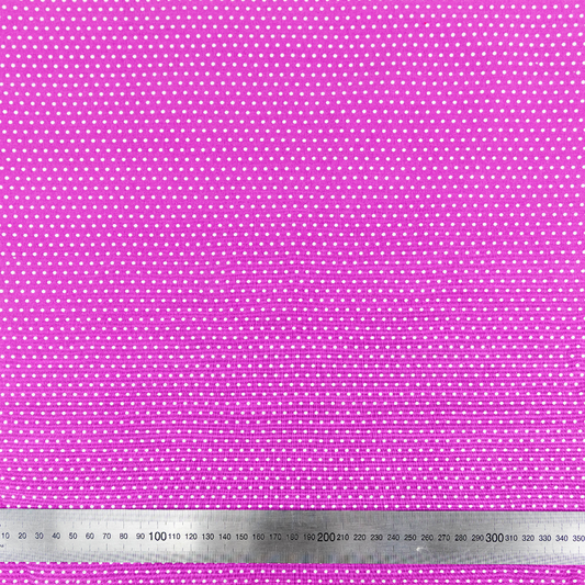 Print Craft & Quiltng Fabric, Catt Orchid Pin Dot-Width 110cm