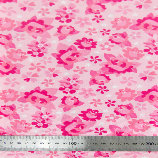 Print Craft & Quiltng Fabric, Blossoming Rose-Width 110cm