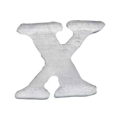 Iron On Motif Letter x, White - 20mm - Sullivans