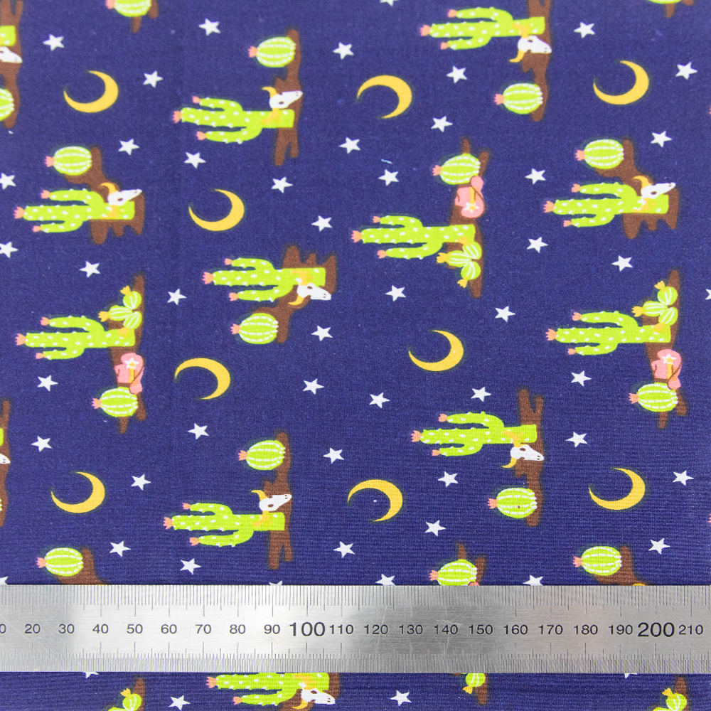 Print Craft & Quiltng Fabric, Midnight Cactus-Width 110cm