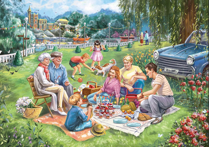 1000-Piece Jigsaw Puzzle, Falcon Deluxe Birthday Picnic