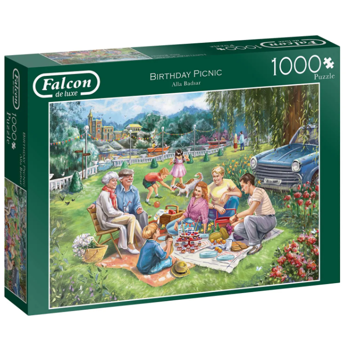 1000-Piece Jigsaw Puzzle, Falcon Deluxe Birthday Picnic