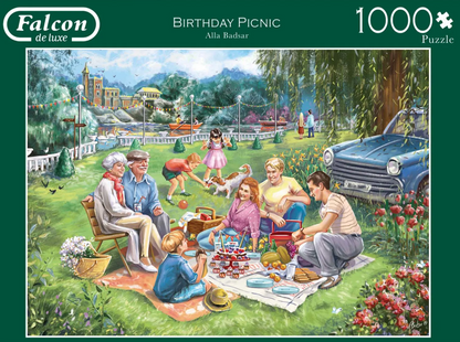 1000-Piece Jigsaw Puzzle, Falcon Deluxe Birthday Picnic