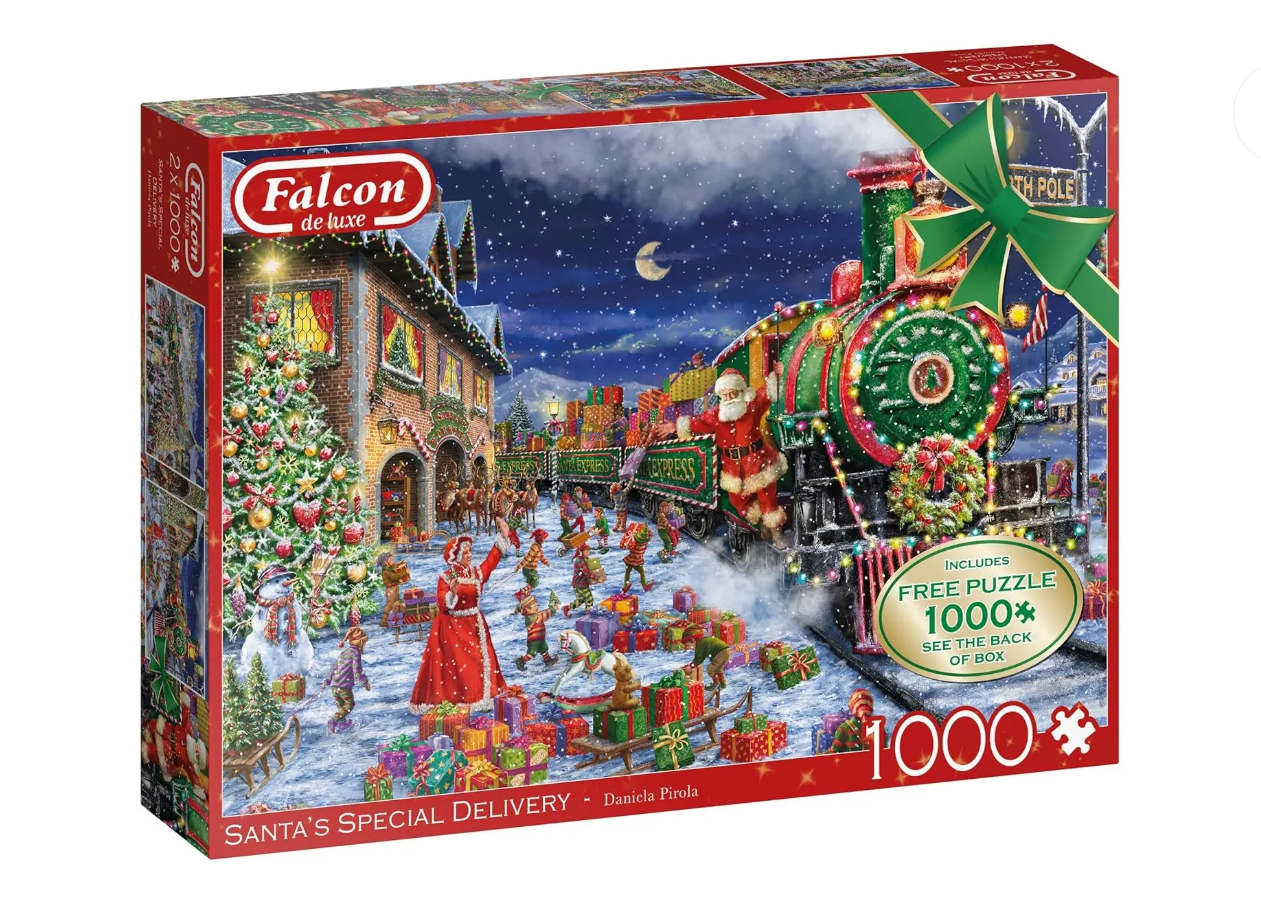 1000-Piece Jigsaw Puzzle, Falcon Deluxe Santa Train Journey 
