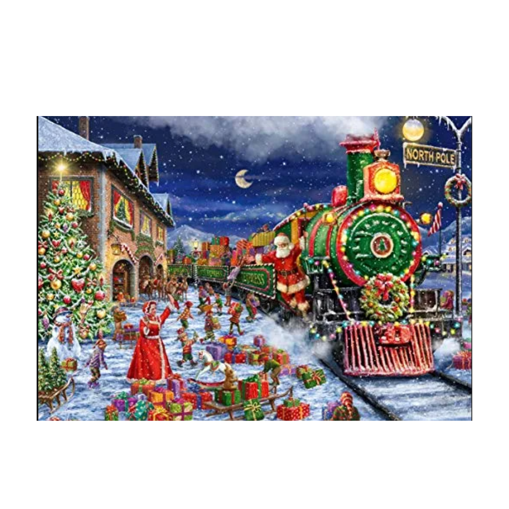1000-Piece Jigsaw Puzzle, Falcon Deluxe Santa Train Journey 