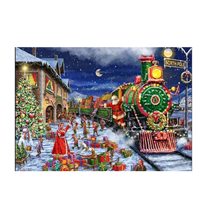 1000-Piece Jigsaw Puzzle, Falcon Deluxe Santa Train Journey 