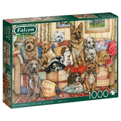 1000-Piece Jigsaw Puzzle, Falcon Deluxe Gather On Couch 