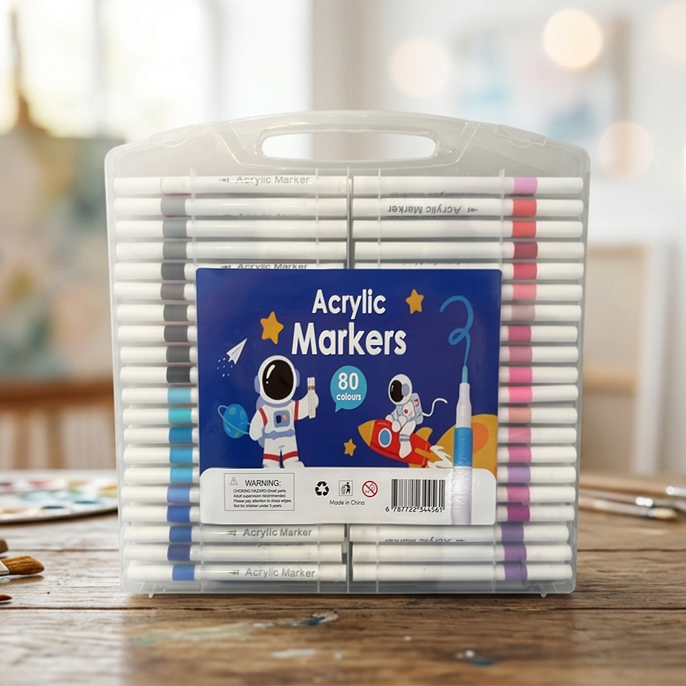 Acrylic Markers in PP Case 80pce