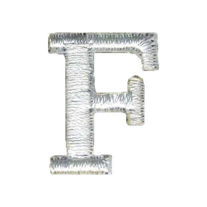 Iron On Motif Letter, White - 30mm - Sullivans