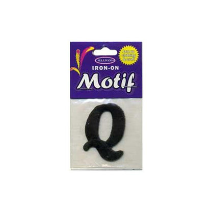 Sullivans Motif Iron On Letter, Black- 30 mm