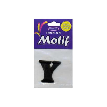 Sullivans Motif Iron On Letter, Black- 30 mm