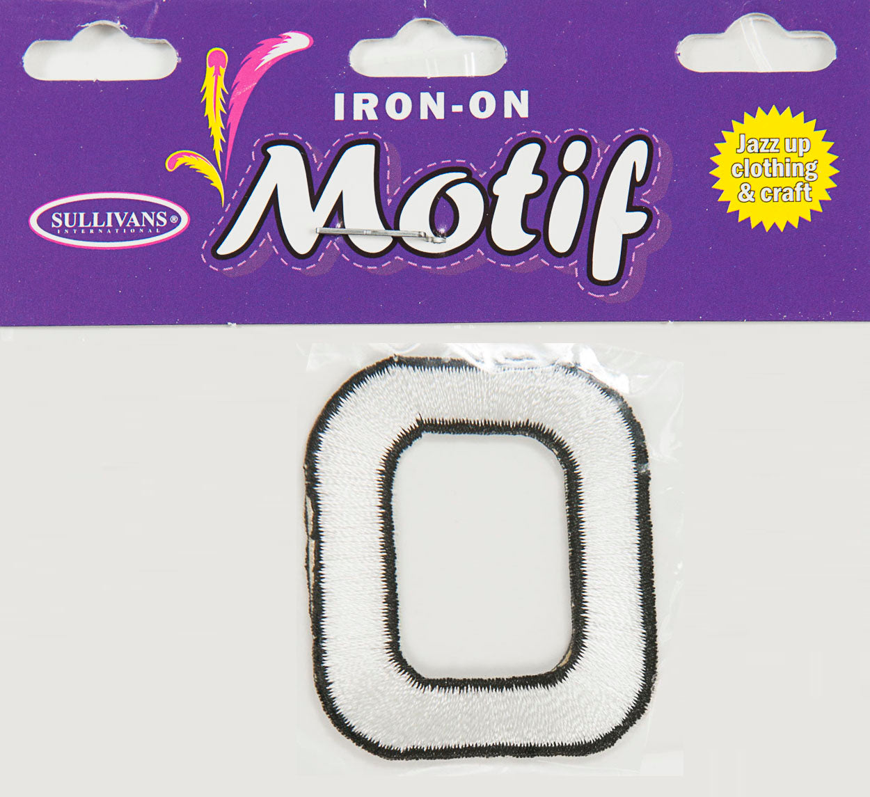 Iron On Motif Letter, White - 45mm - Sullivans