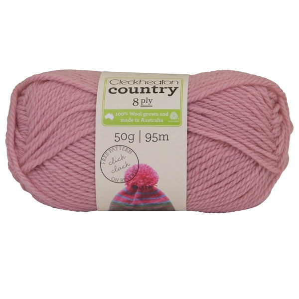 Cleckheaton Country 8ply Yarn, Blossom- 50g Wool Yarn