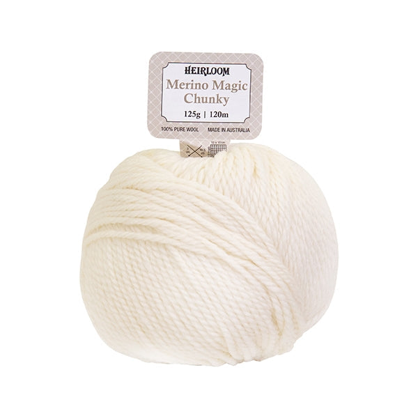 Heirloom Merino Magic Chunky 16ply Crochet & Knitting Yarn, 125g Wool Yarn