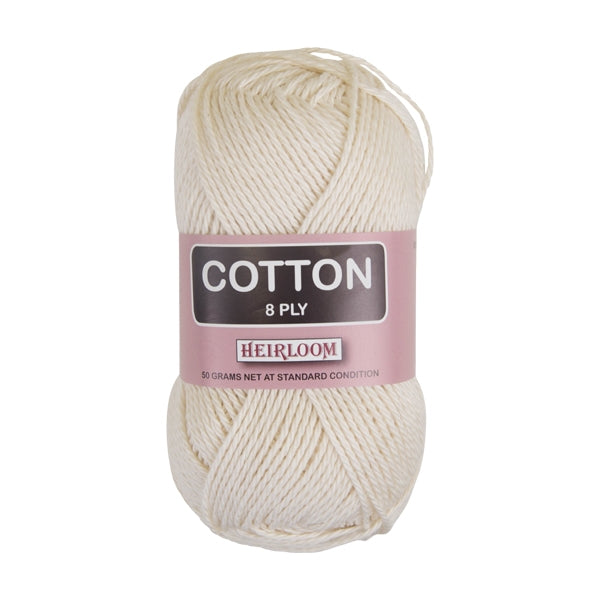 Heirloom 8ply Crochet & Knitting Yarn, 50g Cotton Yarn