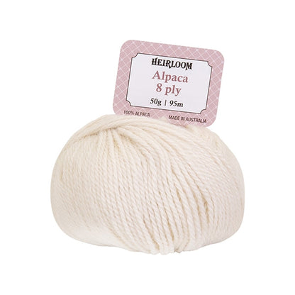 Heirloom 8ply Crochet & Knitting Yarn, 50g Alpaca Yarn