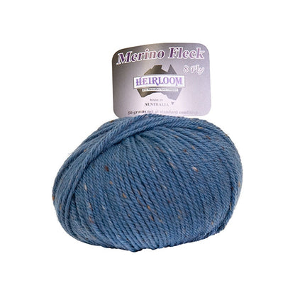 Heirloom Merino Fleck 8ply Crochet & Knitting Yarn, 50g Wool Yarn