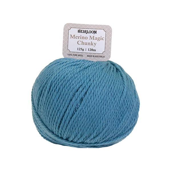 Heirloom Merino Magic Chunky 16ply Crochet & Knitting Yarn, 125g Wool Yarn