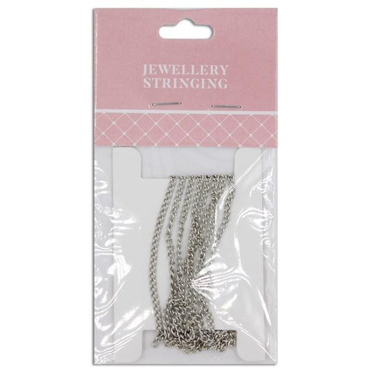 3x2mm Mini Twisted Oval Link Chain, Dark Silver- 1m- Sullivans