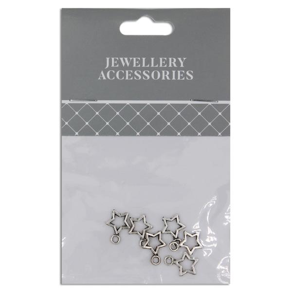 10x12mm Star Charm, 6pc- Sullivans