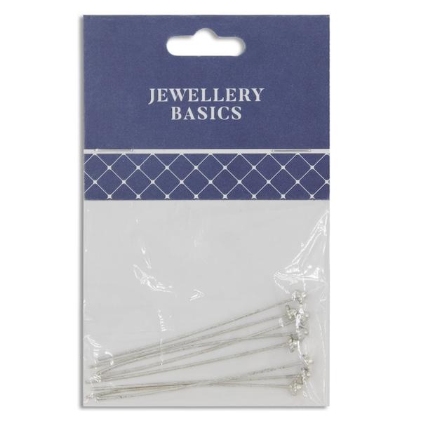 55mm Head Pin Decorative Style 2, Dark Silver- 8pc- Sullivans